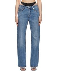 Alexander Wang - Mid-Rise Pre-Styled Logo Brief Jeans - Lyst