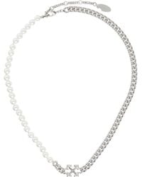 Off-White c/o Virgil Abloh - Arrow Faux-Pearl Chain Necklace - Lyst