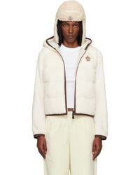 Moncler - Off- Padded Polartec Zip-Up Down Jacket - Lyst