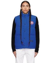 Canada Goose - Veste freestyle crew bleue rembourrée en duvet - Lyst