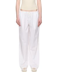 Skims - ホワイト Cotton Poplin ストレートレッグ パジャマパンツ - Lyst