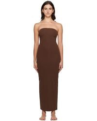 Skims - Brown Fits Everybody Tube Maxi Dress - Lyst