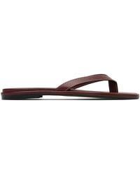 Aeyde - Burgundy Melody Leather Thong Sandals - Lyst
