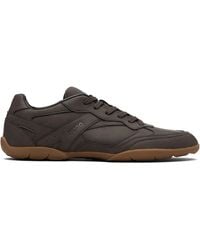 HUGO - Stacked Logo Faux-Leather Sneakers - Lyst
