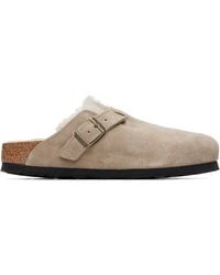 Birkenstock - Narrow Boston Shearling Loafers - Lyst