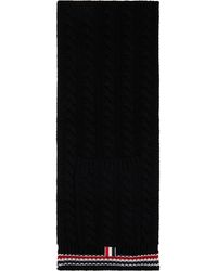 Thom Browne - Cable Stitch Rwb Stripe Pocket Scarf - Lyst