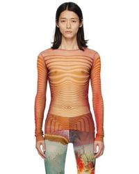 Jean Paul Gaultier - Red & Orange Body Morphing Long Sleeve T-shirt - Lyst