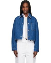 Maison Kitsuné - Cropped Denim Jacket - Lyst
