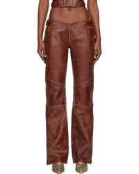 KNWLS - Claw Leather Trousers - Lyst