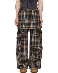 【関税込み】Collina Strada ブラウン Lawn Skirt カーゴパンツ LOAM PLAID LAWN SKIRT CARGO PANT | Collina Strada – Collina