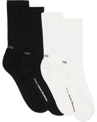 Socksss ホワイト& ソックス 2足セット - ブラック