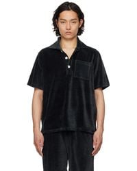 Oas - Polo Girona Noir En Velventine - Lyst