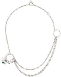 Acne Studios - Silver Multi-chain Charm Necklace - Lyst