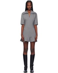 Ganni - Striped Suiting Minidress - Lyst