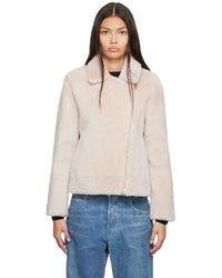 Meteo by Yves Salomon - Offset Shearling Jacket - Lyst