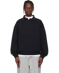 Vetements - Polo Noir À Logo Et À Effet Usé - Lyst