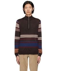 Paul Smith - Brown Striped Sweater - Lyst