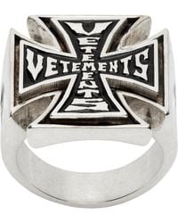 Vetements - Triple Biker Cross Logo Ring - Lyst