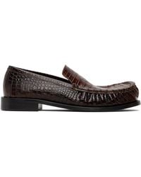 Dries Van Noten - Embossed Leather Loafers - Lyst