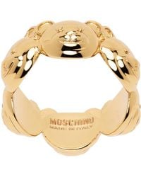 Moschino - Gold Teddy Family Ring - Lyst