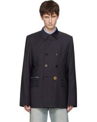 Martine Rose - Double-Breasted Zip Blazer - Lyst