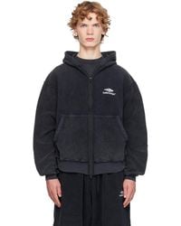 Balenciaga - 3B Sports Icon Inside-Out Zip-Up Hoodie - Lyst