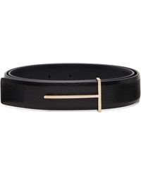Tom Ford - Supple Grain Leather Belt - Lyst