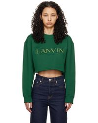 Lanvin - Green Curb Embroidered Sweatshirt - Lyst