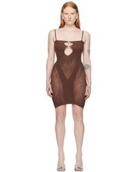 Poster Girl - Robe courte brune à découpes - Lyst