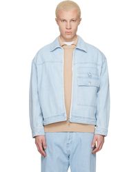 Maison Kitsuné - Zipped Denim Jacket - Lyst