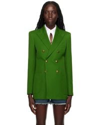 Ami Paris - Green Double-breasted Blazer - Lyst