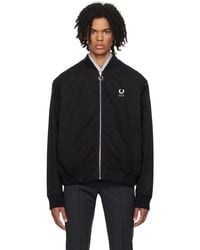 Raf Simons - Black Fred Perry Edition Bomber Jacket - Lyst