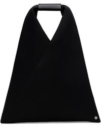 MM6 by Maison Martin Margiela - Petit cabas noir à panneaux triangulaires - Lyst