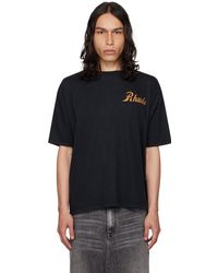 Rhude - Black 'sales And Service' T-shirt - Lyst