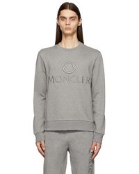 Moncler - グレー Outline ロゴ スウェットシャツ - Lyst