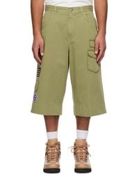 Palm Angels - Khaki Military Patch Bermuda Shorts - Lyst