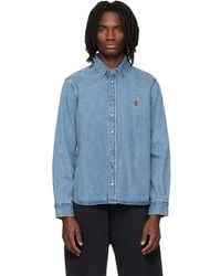 Ami Paris - Cotton Ami De Coeur Denim Shirt - Lyst