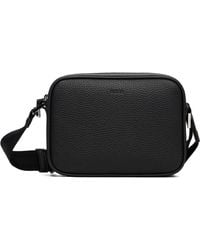 BOSS - Emed Logo Leather Crossbody Bag - Lyst