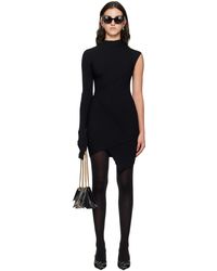 Balenciaga - Robe courte noire à coutures visibles - Lyst