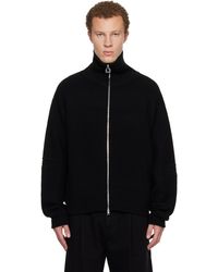 WOOYOUNGMI - Pull Noir À Col Montant Et À Glissière - Lyst