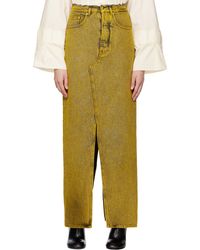 MM6 by Maison Martin Margiela - Long Denim Maxi Skirt - Lyst