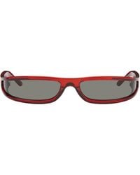 Rick Owens - Burgundy Tower Fog Sunglasses - Lyst