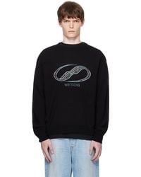 we11done - Logo Rhinestone Knit Pullover Sweater - Lyst