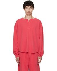 Les Tien - Thermal Baseball Hem Henley - Lyst