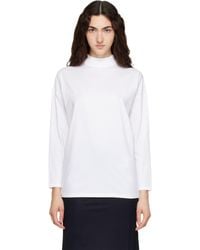 Jil Sander - Long Sleeves Mock Neck Boxy Fit T-Shirt - Lyst