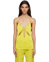 Stella McCartney - Yellow V-neck Tank Top - Lyst