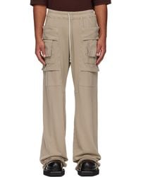 Rick Owens - Taupe Concordians Wide Creatch Cargo Pants - Lyst