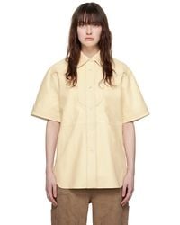 Stand Studio - Off-white Saloon Leather Shirt - Lyst