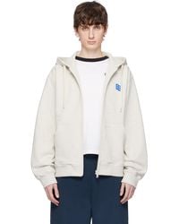 Adererror - Pull À Capuche 01 Gris À Écusson À Logo Tetris Et À Glissière - Lyst