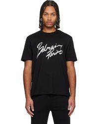 Balmain - Paris' Writing T-Shirt - Lyst